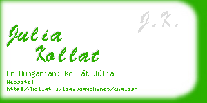 julia kollat business card