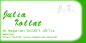 julia kollat business card